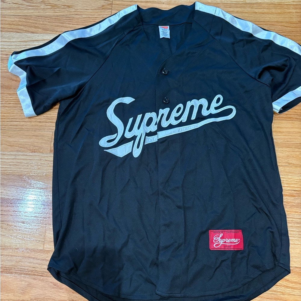 Supreme Black and White Jersey Shirt